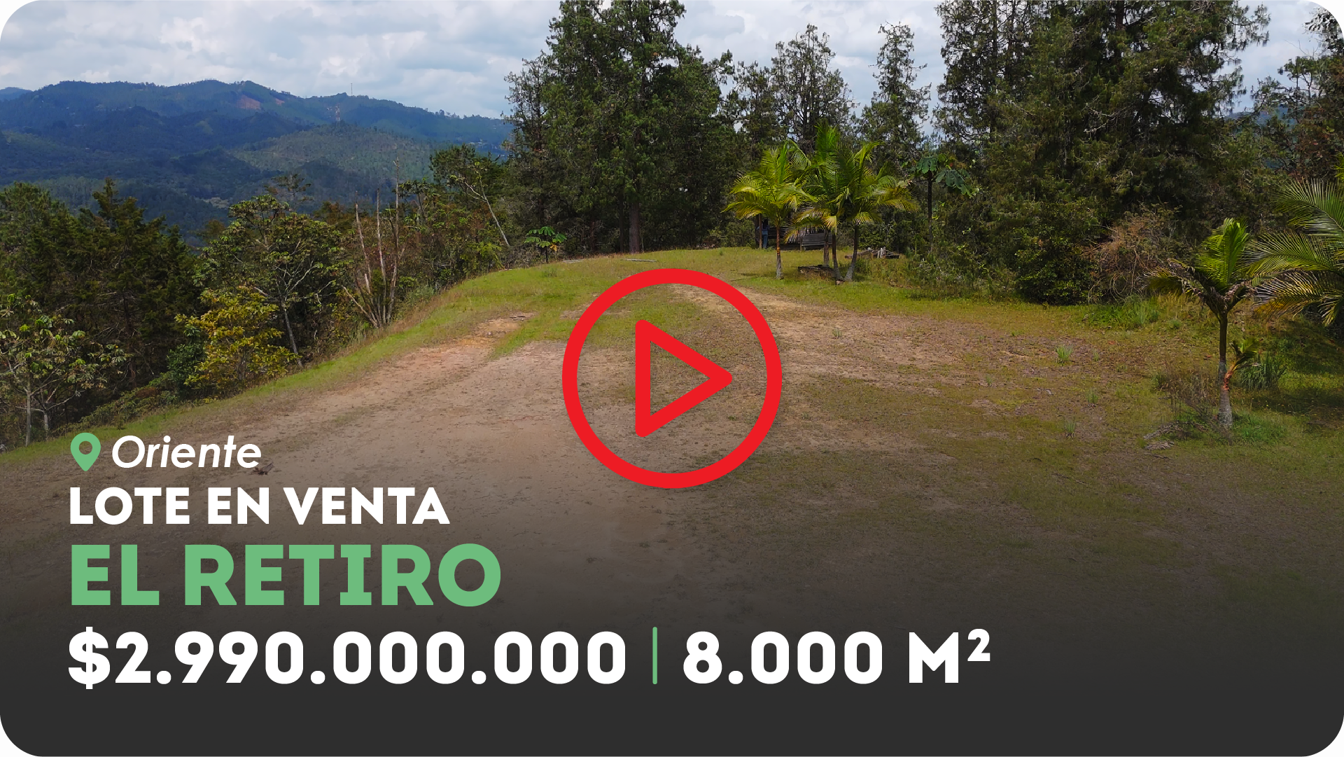 Lote campestre en El Retiro con vista a la represa La Fe, 8.000 m², unidad cerrada con vigilancia 24 horas.